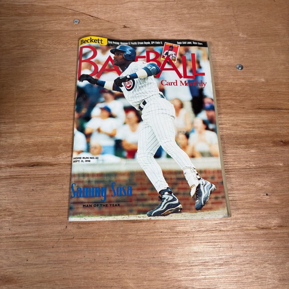 Beckett Baseball Card Monthly Dec 1998 Mark McGwire Sammy Sosa Flip Cover #165